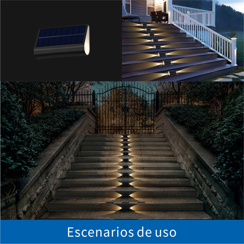 Luz solar para escalones